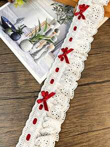 1pc Colorful Ribbon With Bow Lace Trim, Suitable For DIY Clothing, Gift Box Packaging, Embroidery, Weaving, Sewing Edging, Decorative Lace Accessories, Sewing Supplies - Multiple Styles - View 8