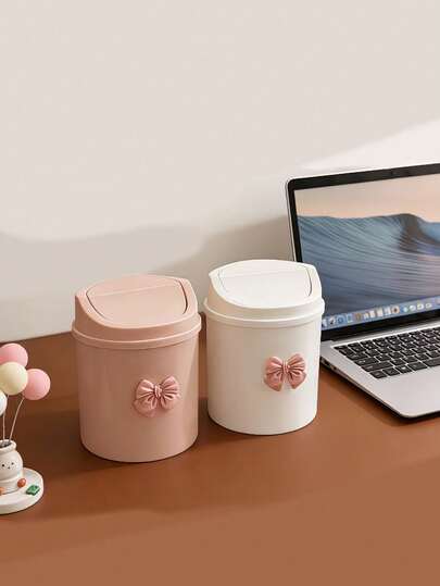 Thùng rác mini để bàn có nắp đậy, thùng rác nhựa có nắp xoay, thích hợp cho gia đình, văn phòng, nhà bếp, phòng ngủ và sử dụng hàng ngày.