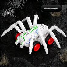 Realistic Spider Toy, Multi-Color Crawling Spider Model, April Fools' Day Prank Prop, Scary Spider Inertia Car, Creative Interactive Toy Car Gift Ornament Decoration, "Going Crazy" Spider, Halloween Christmas Gift - Multicolor - View 7