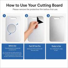 1/3 PCS Stainless Steel Cutting Boards Set, Comes With Apron,Kitchen Cutting Board, Easy To Clean, Kitchen-Ready, Space-Saving, Rust-Resistant, Halloween And Christmas Gifts - 彩色 - 查看 4