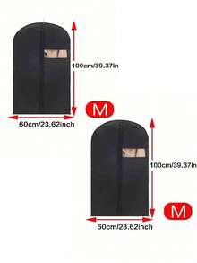 1/2pcs Travel Clothing Dust Cover Set, Long Hanging Garment Bag, Suitable For Dresses, Wardrobe Hanging Clothes Dust-Proof Bag, Thickened Down Jacket Storage Bag - Multicolor - View 14