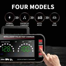 12V And 24V Smart Universal Battery Charger With LCD Display, Intelligent Maintenance, Temperature Compensation, Overcharge And Short Circuit Protection, Suitable For Intelligent Trickle Charging Maintenance Of Batteries In Cars, SUVs, Trucks, Yachts, And Motorcycles. - US B Type Plug(110-127V) - View 6