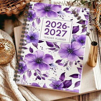 1 Pc A5, 8.3x5.5inch 2026-2027 Teacher Planner, Suitable For Lesson Plan Organization, Teaching Progress Management, Daily Record, Great Gift For Professors And Teachers