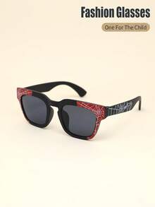 1 Pair Kids/Adults Classic Retro Spider Cartoon Frame Casual Fashion Glasses, Suitable For Daily, Holiday, Party Use - A - View 9