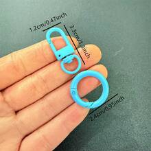 150pcs Colorful Rings + 10pcs Lobster Clasps + 10pcs Spring Rings Zinc Alloy Casual Fruit Keychain Accessories, Rust-Resistant, Suitable For Keychains, Backpack Hangers, Gifts, DIY, Versatile Combination - 150 Colored Rings + 10 Door Latches + 10 Spring Rings - View 4