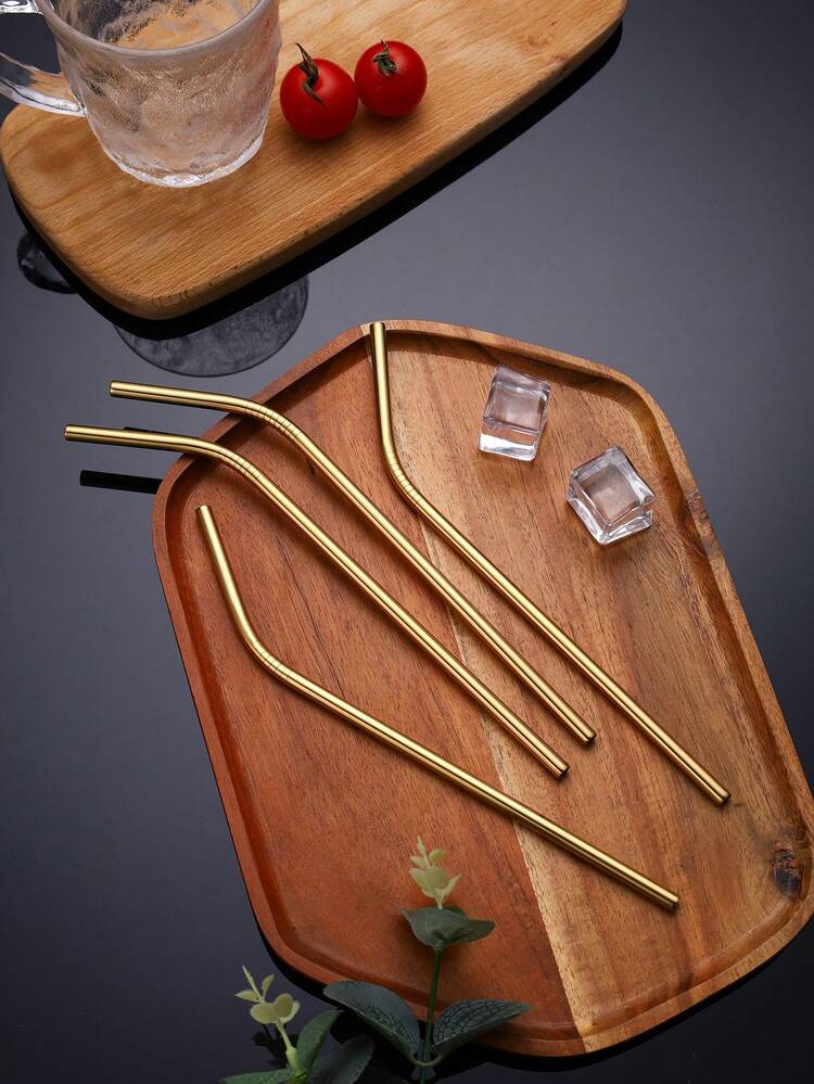 5件套不锈钢吸管清洁刷套装，创意饮品、奶茶、咖啡弯吸管配件 - 查看 9