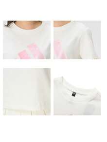 Adidas Women's T-Shirt, FAV TEE Lightweight Comfortable Casual Daily Sports Short Sleeve T-Shirt, KS2867 - KS2867 - View 3