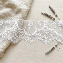 (3m/Pack) Eyelash Lace Ribbon For Tablecloth, Clothing Decoration, Wedding Decoration, Diy Crafts - White - View 6
