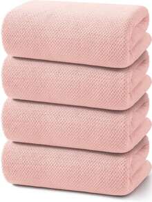 2/4 pièces Serviettes de voyage réutilisables en microfibre, Lingettes de nettoyage facial douces et absorbantes pour femmes, Convient pour le spa, les soins de la peau, les mariages, les vacances, les cadeaux en gros - Multicolore - Voir 3