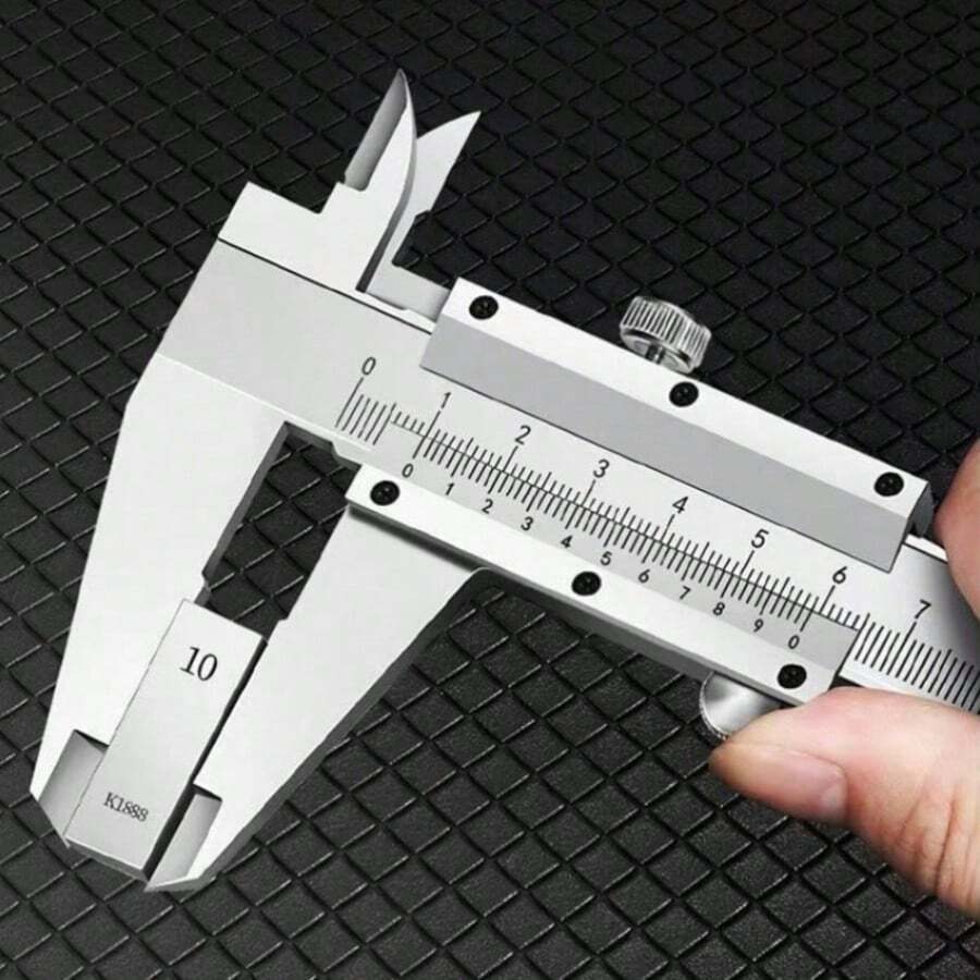 Calibro a vernier in acciaio inossidabile 0-150mm, calibro manuale ad alta precisione 0,02mm, strumento di misurazione a 4 vie adatto per gioielleria, falegnameria, lavorazione dei metalli e progetti fai-da-te: - A - Visualizzare 1