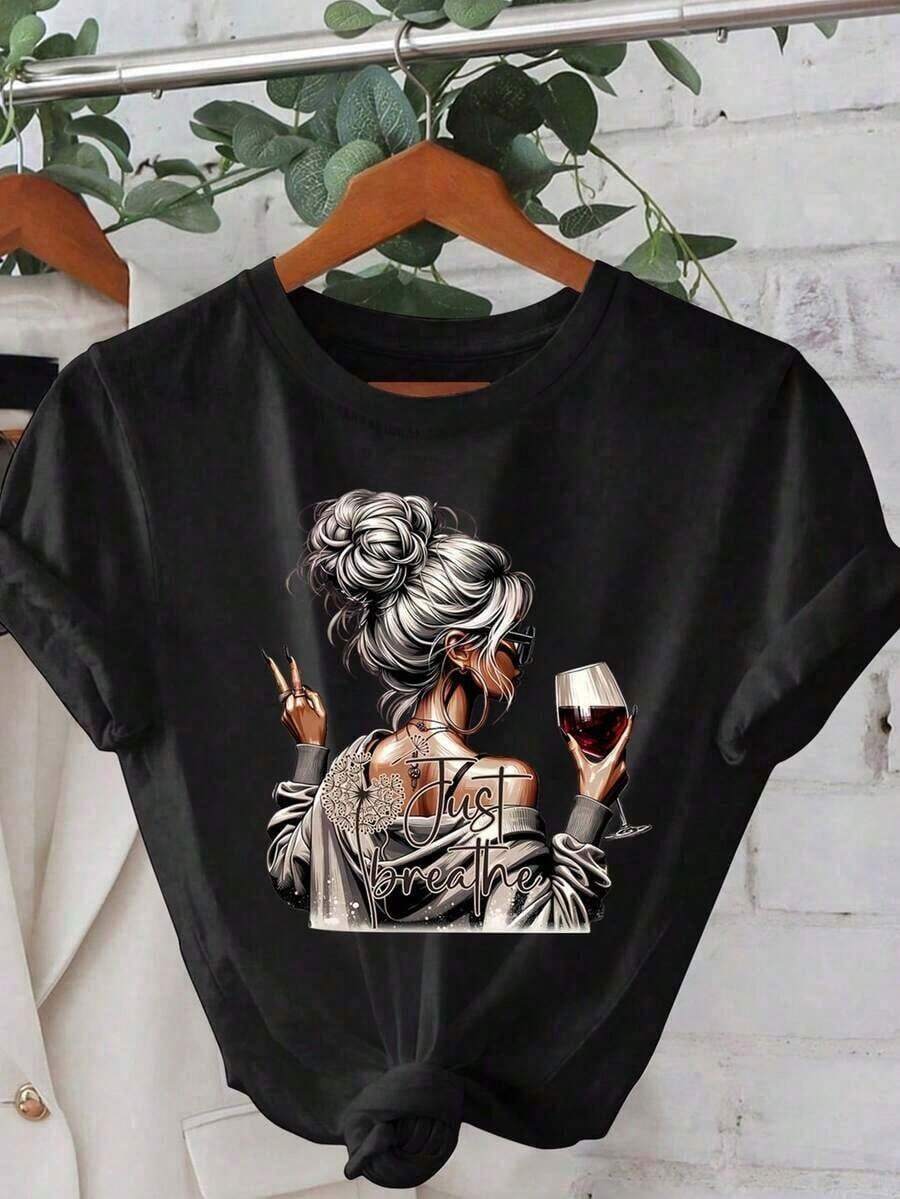 Women T-Shirts - Black - View 1