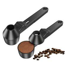 1/2 buah Sendok Takar Kopi & Corong untuk Kapsul Kopi Isi Ulang, Sendok Takar Kopi Kapasitas 2 Sendok Makan, Sendok Takar dengan Corong untuk Kopi Bubuk, Bubuk Protein, Teh - Hitam - View 8