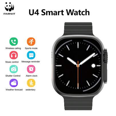 PANDA Reloj inteligente HD de 4.2" compatible con Android e iOS (admite llamadas/marcación), con rastreador de acondicionamiento físico incorporado, llamadas Bluetooth, resistente al agua IP68, monitoreo de frecuencia cardíaca/sueño, múltiples modos deportivos, unisex (Ultra 4)