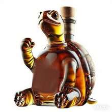 1 Stück 300ml robuster Tier-Glas Whiskey/Brandy/Likör Karaffe - Schildkröten-Form, mit stabilem Boden, geeignet für Bar & Heimnutzung, einzigartiges Geschenkidee, Reise-Getränkebehälter, elegantes künstlerisches Barequipment - als Bild - Übersicht 1