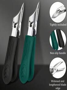1pc Heavy Duty Stainless Steel Nail Clipper, Precision Trimmer With Safety Soft Grip Handle, 25 Degree Angled Sharp Blade, Anti-Splash Design, Suitable For Home, Nail Salon, Pedicure - Essential Nail & Foot Care Tool, Ergonomic Handle, Durable - Multicolor - View 3