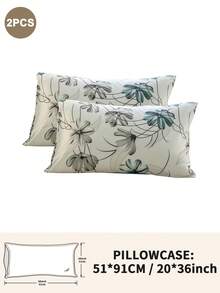 1pc/2pcs/4pcs Polyester Flowers And Plants Floral Plant Print Pillow Cover Set (Pillow Inner Not Included), Soft & Comfortable, Suitable For All Seasons,Perfect For Home Dorm Apartment Guest Room Vacation Rental & Gift-Giving - Multicolor - View 28