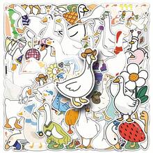 50Pcs Funny Silly Goose Stickers DIY Scrapbook Laptop Water Bottles Computer Phone Guitar Waterproof Decorative Sticker,School Supplies,Back To School Scrapbook Supplies Scrapbooking - A - View 2