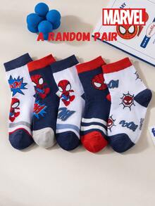 10/5/1 Đôi tất Marvel, tất dài đến bắp chân kiểu hoạt hình Người Nhện dành cho trẻ em, thoáng khí, thấm hút mồ hôi, thoải mái, đa năng, họa tiết hoạt hình thời trang, phù hợp cho học sinh, trẻ em, làm quà tặng và mặc hàng ngày, mùa xuân/hè - Nhiều màu - Xem 13