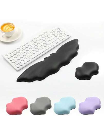 Bộ 1 miếng kê cổ tay hình dơi bằng da PU cho bàn phím và chuột, đế silicon chống trượt. Miếng đệm mềm mại, thoải mái, thân thiện với da, giúp giảm mỏi tay. Thích hợp cho máy tính để bàn/máy tính xách tay văn phòng, dùng làm trợ thủ đắc lực/trang trí bàn làm việc. Miếng kê cổ tay cao cấp (Màu đen)