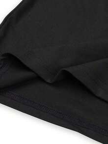100% cotton Camisa de manga corta de algodón para  con motivo de flores de hibisco - Negro - Ver 4