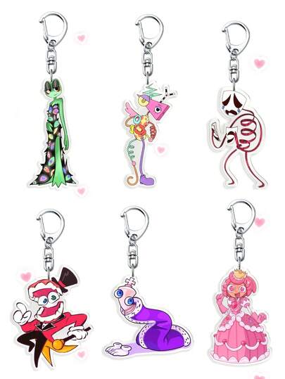 1 pezzo Portachiavi acrilico carino come accessorio, pendente, anello portachiavi, regalo per fan, amici, accessori per auto, ciondolo per zaino, stile gotico Y2K