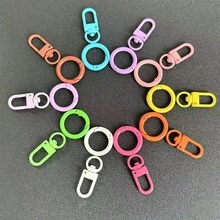 150pcs Colorful Rings + 10pcs Lobster Clasps + 10pcs Spring Rings Zinc Alloy Casual Fruit Keychain Accessories, Rust-Resistant, Suitable For Keychains, Backpack Hangers, Gifts, DIY, Versatile Combination - 150 Colored Rings + 10 Door Latches + 10 Spring Rings - View 6
