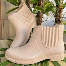 Women's Waterproof Rain Boots, New Release 2026, PVC, Sports, No Outdoor Boots - Màu be - Xem 2