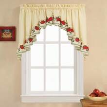 CHF and You Red Delicious Country Apples - Juego de Cortinas de Ventana de 3 Piezas, Color Marfil, 56 x 24 Pulgadas - Marfil - Ver 4
