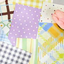 50 lembar Kertas Dekoratif Bermotif Dua Sisi, Termasuk Motif Titik-titik, Kotak-kotak, dan Bunga, Cocok untuk Scrapbooking, Kartu Ucapan, Kolase, dan Dekorasi Papan Pengumuman - Pola dua sisi - View 7