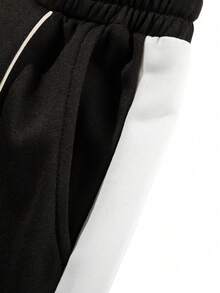 Modcrash Men's Casual Retro Banknote Print Sweatpants - Black - View 8