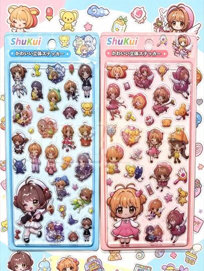 Crystal 3D Embossed Stickers, High-Adhesion, High-Quality Decorative Stickers. Perfect For Notebooks, Laptop Cups, Small Item Storage, And Children's Gifts. Sticker Replacement, DIY Phone Case Decoration, And Children's Decorative Stickers. And Quality, Made With Handmade Materials, Suitable For Smartphones And Laptops.