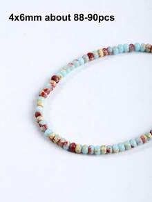 Cuentas de piedra en forma de disco de colores naturales mezclados para hacer joyas, cuentas espaciadoras sueltas para hacer pulseras, collares y suministros de joyería DIY - Encanto - Ver 16