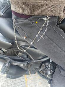 冬季新品 哥特暗黑 DIY 骨头拼接骰子裤链朋克男女腰部奢华配饰 Y2K 嘻哈珠宝圣诞礼物 - 銀色 - 查看 11