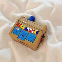 1pc Cute Cartoon Brown Treasure Chest Silicone Asymmetrical Bluetooth Earphone Protective Case, Suitable For AirPods 1/2/3/4/Pro/Pro2 - Multicolor - View 10