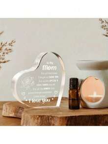 Heart Love Mom - I Love You Mom Acrylic Keepsake |           Birthday, And Mother's Day Your Son Or Daughter - B-222 - Xem 7