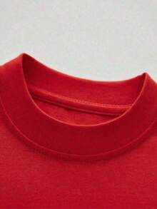 Red Plus Size Beach Sunset Print Short Sleeve Casual T-Shirt Summer Style - 紅色 - 查看 4