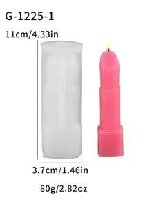 1 khuôn silicon hình thỏi son môi giống thật để làm nến - A-trắng - Xem 8