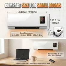 Versatile Wall AC Heater 2-In-1 Portable Unit With Fan Mode, Perfect For Nursery, Garage & Travel Trailers ﻿ - 美規A型插(110-127V) - 查看 7