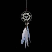 Mini Dreamcatcher Car Charm, Bohemian Style White Feather & Deer Ornament, Rearview Mirror Hanging Decor For Auto & Home - Multicolor - View 5