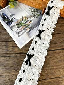 1pc Colorful Ribbon With Bow Lace Trim, Suitable For DIY Clothing, Gift Box Packaging, Embroidery, Weaving, Sewing Edging, Decorative Lace Accessories, Sewing Supplies - Multiple Styles - View 11