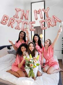 13件套婚礼主题气球套装，包含16英寸多色“In My Bride Era”气球横幅，非常适合准新娘时期、婚礼派对装饰、新娘送礼会气球，也适用于婚礼装饰、新娘送礼会、订婚派对装饰、婚礼主题派对用品。 - 彩色 - 查看 7