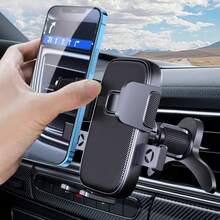 Giá đỡ điện thoại trên xe hơi xoay 360°, tháo lắp nhanh bằng một tay - Kẹp giữ chắc chắn, chống trượt, phù hợp với điện thoại thông minh Android/IOS từ 4-7 inch (Màu đen) - màu đen - Xem 6