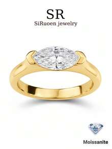 1 chiếc nhẫn cưới nữ, kiểu dáng giọt nước mắt thiên thần, bạc sterling 925 2.7g, đá Moissanite 1 carat, phong cách Bohemian sang trọng, kiểu dáng cung điện, thích hợp làm quà tặng đính hôn, cưới, kỷ niệm, ngày Valentine. Kèm theo giấy chứng nhận Moissanite và hộp quà thanh lịch. - 1ct moissanite - Xem 16