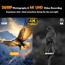 Thiết bị nhìn đêm hồng ngoại 4K HD dành cho người lớn, zoom kỹ thuật số 8X, điều chỉnh độ sáng hồng ngoại 7X, tầm nhìn tối hoàn toàn 300m, dung lượng pin lớn 4500mAh. - màu đen - Xem 3