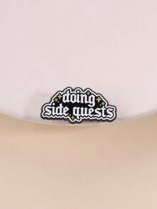 Enamel Badge 'doing Side Quests' For Game Players, Slouchy Office Worker Pin, Unique Gaming Accessory, Perfect Gift For Gamers - Multicolor - View 2