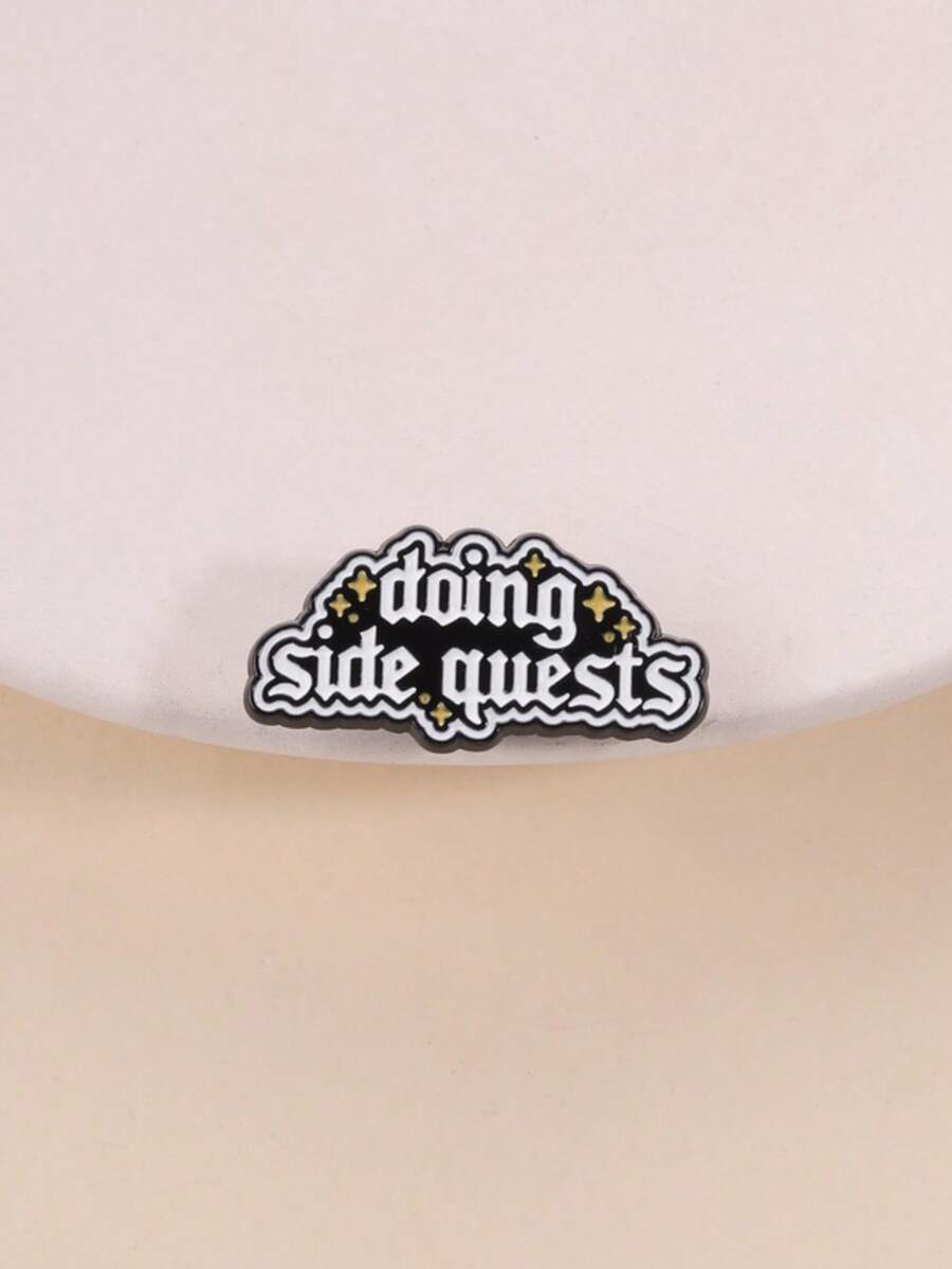 Enamel Badge 'doing Side Quests' For Game Players, Slouchy Office Worker Pin, Unique Gaming Accessory, Perfect Gift For Gamers