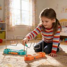 Electronic Maze Challenge Toy, Easy Mode For Improving Concentration, Hand-Eye Coordination And Focus, Educational Toy For Early Childhood, Portable Parent-Child Interactive Toy, Children's Electronic Learning Toy, Children's Science And Exploration Toy. - Orange - View 4