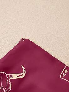 Acelitt Falda ajustada de satén con estampado de caballo salvaje estilo occidental en color rosa, ideal para vacaciones en cualquier época del año - Burdeos - Ver 7
