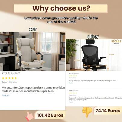 Ergonomische Bürostühle, Gaming-Stühle, Hochlehner, starke Armlehnen und ausziehbare Fußstützen, geeignet für Unterhaltung und Büronutzung