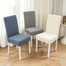 1 chiếc bọc ghế ăn phong cách tối giản hiện đại, chất liệu jacquard dày dặn, co giãn, chống trượt. - Màu xanh bụi bặm - Xem 9